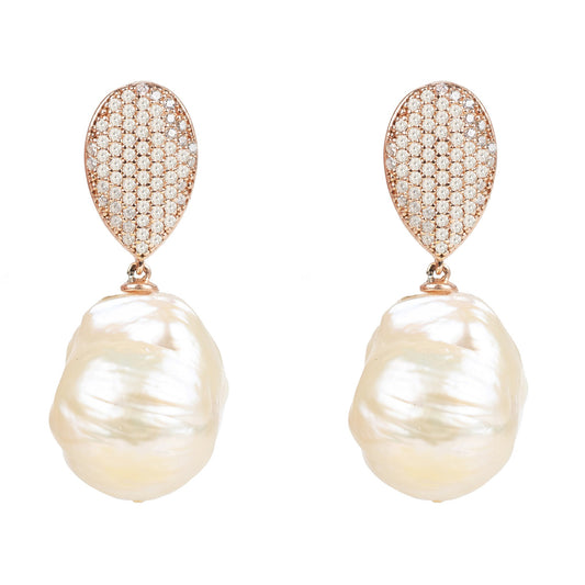 Beautiful Gold Pearl Earrings