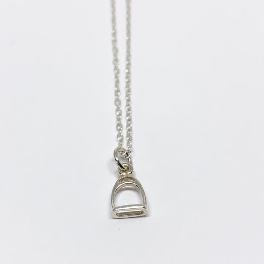 Mini Stirrup Charm Necklace