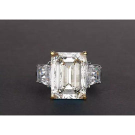 9CT Emerald Diamond Veneer Cubic Zirconia Ring. 801R9002