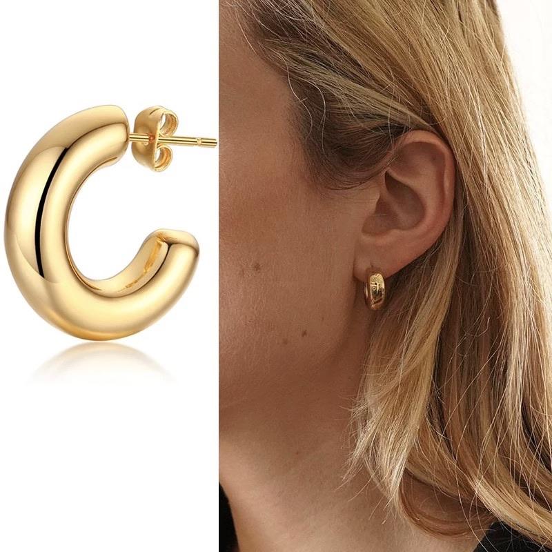Chloe Mini Hoop Earrings 18k Gold
